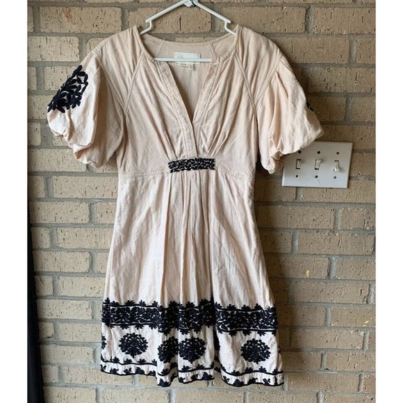 Anthropologie Orla Women's Embroidered Mini Dress Size 2 Cinderella Taylored - Picture 3 of 11
